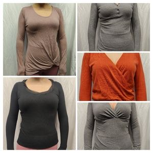 5 long sleeve shirts in size small